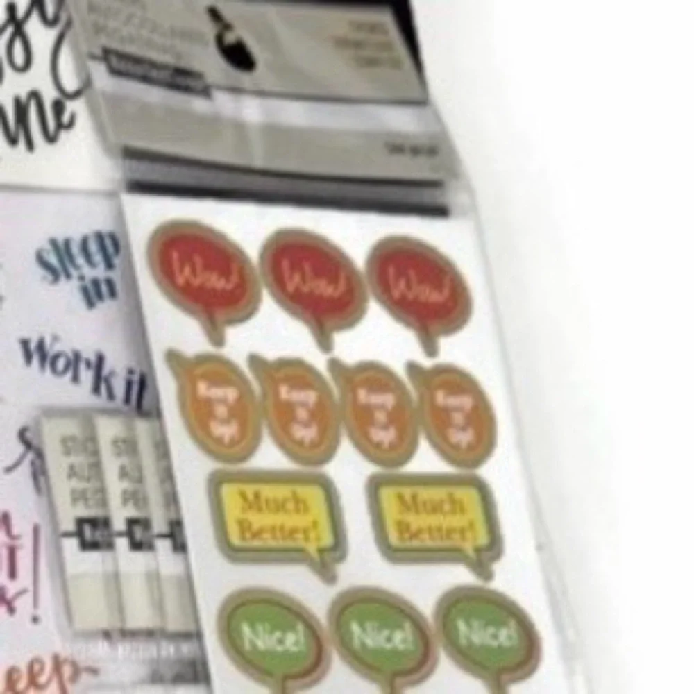 Mixed Lot of Colorful Stickers Ephemera Junk Journal Scrapbook - Lot of 7 Packs